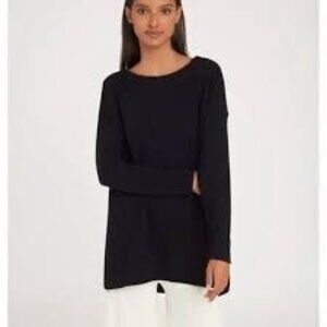 Cuyana Ponte Oversized Top - Black - M/L